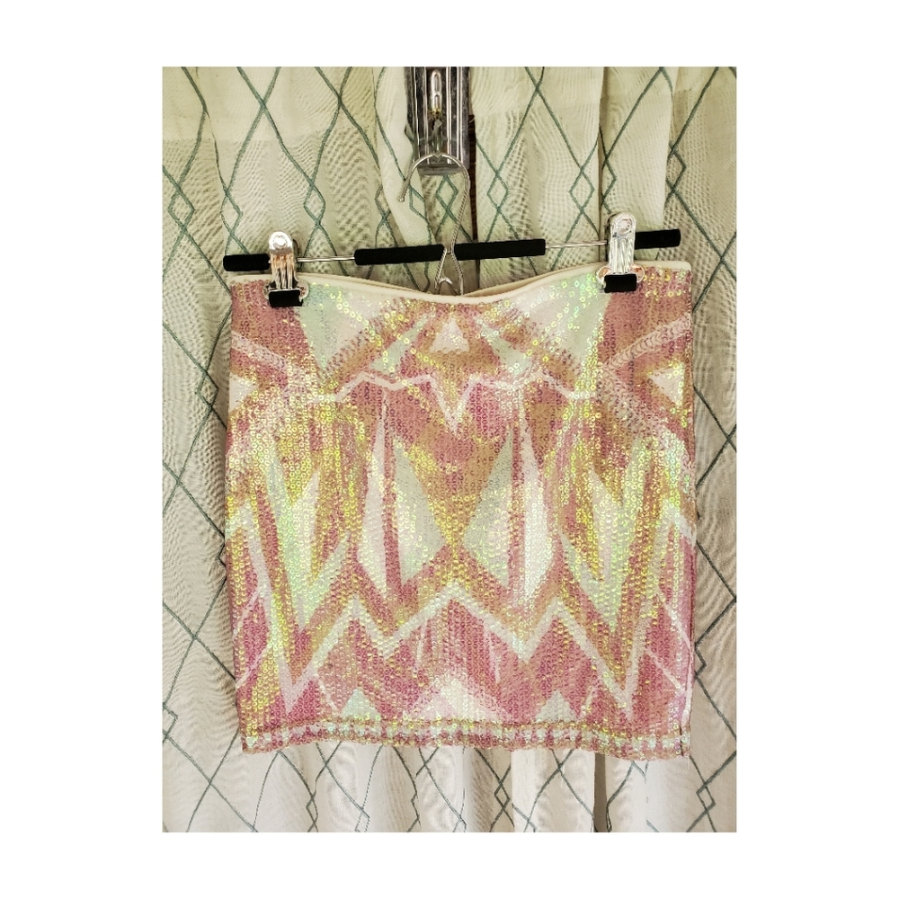 Decree Multicolored Sequin Mini Skirt
